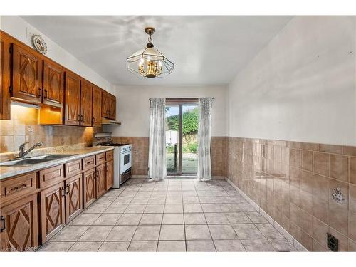 241 Robert Street, Hamilton, ON - Indoor Photo Showing Kitchen With Double Sink