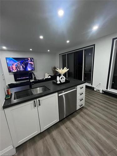 329 Upper Sherman Avenue, Hamilton, ON - Indoor Photo Showing Kitchen With Double Sink