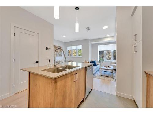 23 Mill Street, Kitchener, ON - Indoor Photo Showing Kitchen With Double Sink