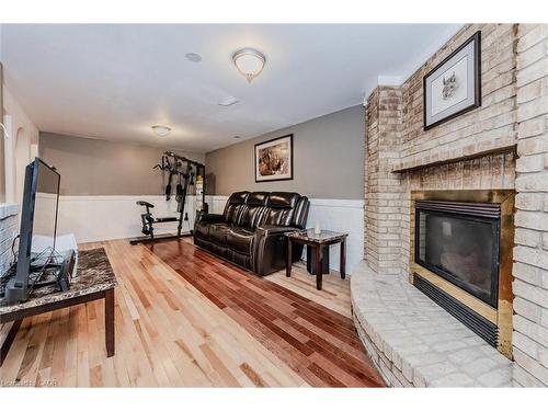46 Roberts Crescent, Kitchener, ON - Indoor Photo Showing Living Room With Fireplace