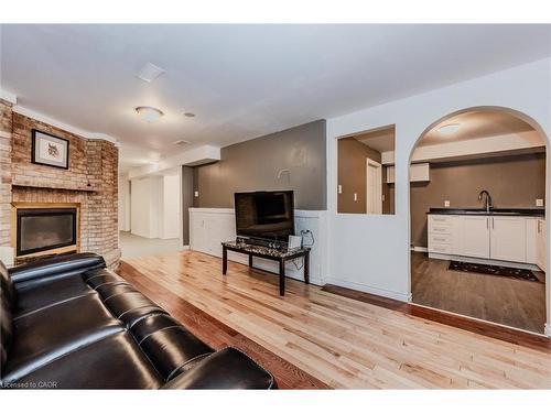 46 Roberts Crescent, Kitchener, ON - Indoor Photo Showing Living Room With Fireplace