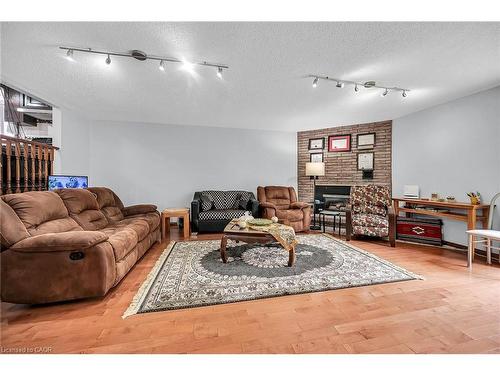 140 Solomon Crescent, Hamilton, ON - Indoor Photo Showing Living Room With Fireplace