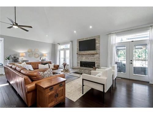 8 Zaduk Place, Guelph, ON - Indoor Photo Showing Living Room With Fireplace