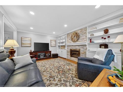 677 Powell Court, Burlington, ON - Indoor Photo Showing Living Room With Fireplace