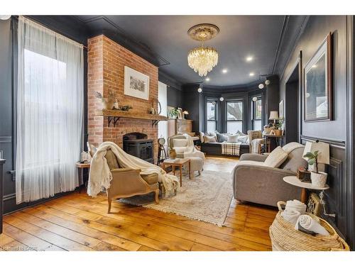 123 Main Street W, Grimsby, ON - Indoor Photo Showing Living Room With Fireplace