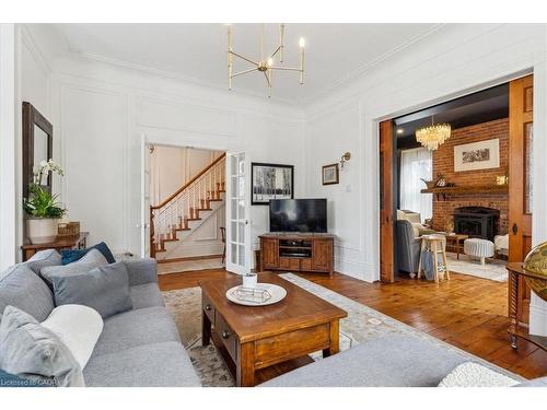 123 Main Street W, Grimsby, ON - Indoor Photo Showing Living Room With Fireplace