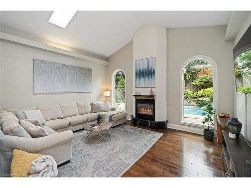 381 Queen Street S, Hamilton, ON - Indoor Photo Showing Living Room With Fireplace