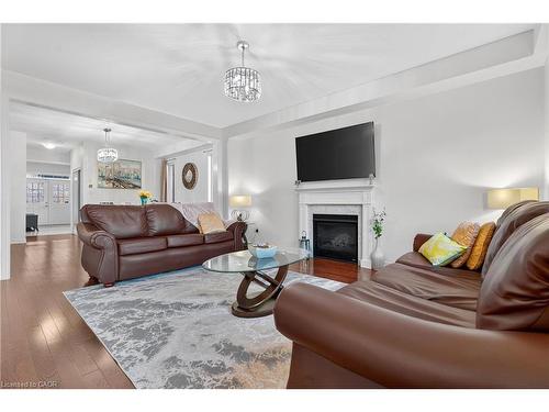 411 Linden Drive, Cambridge, ON - Indoor Photo Showing Living Room With Fireplace