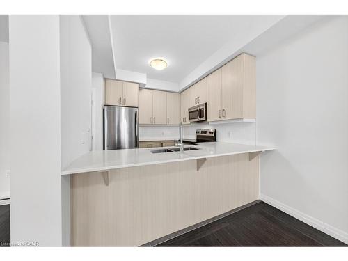 100-30 Times Square Boulevard, Stoney Creek, ON - Indoor Photo Showing Kitchen With Stainless Steel Kitchen With Double Sink