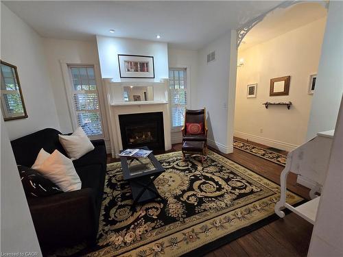 61 Burlington Street W, Hamilton, ON - Indoor Photo Showing Living Room With Fireplace