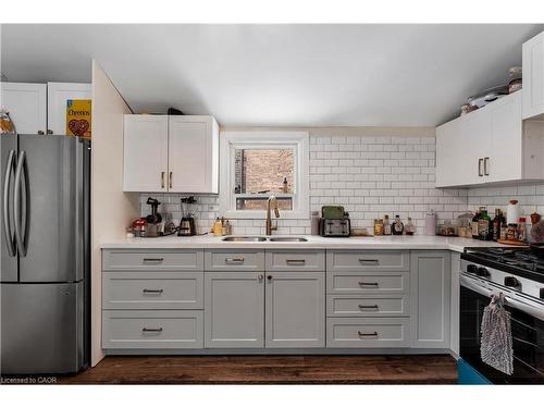 193 Locke Street N, Hamilton, ON - Indoor Photo Showing Kitchen With Double Sink