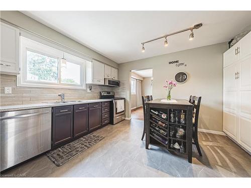 5 Bing Crescent, Stoney Creek, ON - Indoor Photo Showing Kitchen With Double Sink
