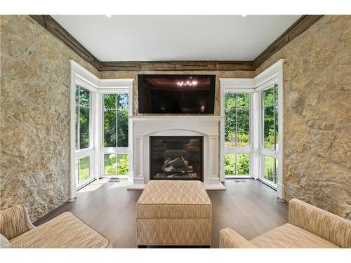 597 Old York Road, Burlington, ON - Indoor Photo Showing Living Room With Fireplace
