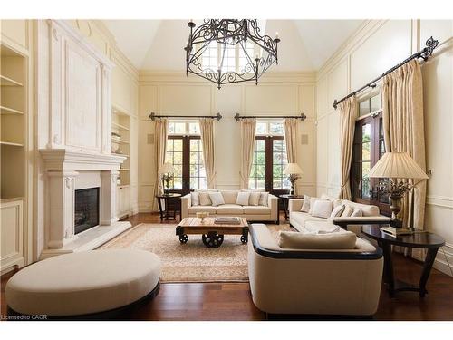 1081 Argyle Drive, Oakville, ON - Indoor Photo Showing Living Room With Fireplace