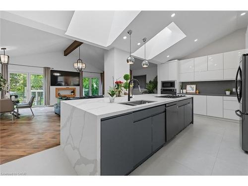 568 Dynes Road, Burlington, ON - Indoor Photo Showing Kitchen With Double Sink