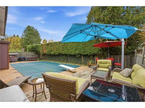 668 Tomahawk Crescent, Ancaster, ON - Outdoor With In Ground Pool With Deck Patio Veranda With Backyard