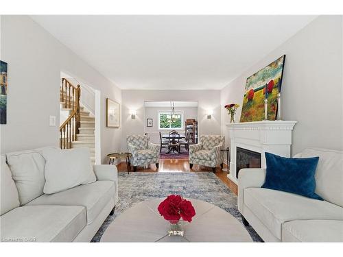 668 Tomahawk Crescent, Ancaster, ON - Indoor Photo Showing Living Room With Fireplace