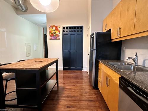 310-200 Stinson Street, Hamilton, ON - Indoor Photo Showing Kitchen With Double Sink
