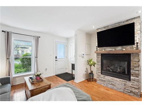 75 Ray Street N, Hamilton, ON - Indoor Photo Showing Living Room With Fireplace