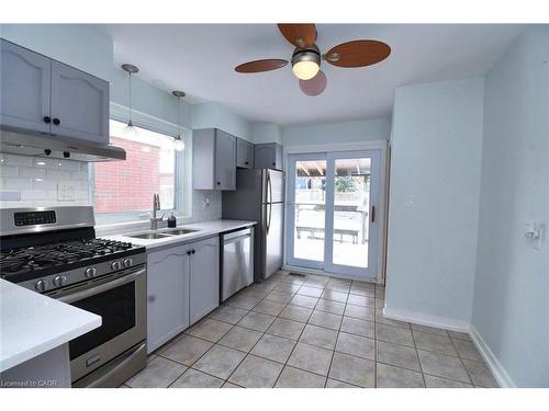 158 Howe Avenue, Hamilton, ON - Indoor Photo Showing Kitchen With Double Sink
