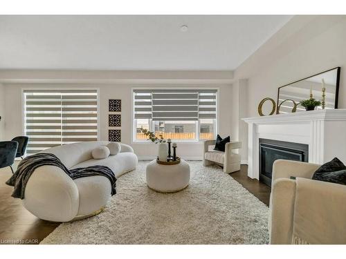 285 Broadacre Drive, Kitchener, ON - Indoor Photo Showing Living Room With Fireplace