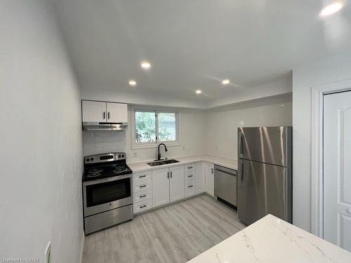 Upper-22 Macoomb Drive, Welland, ON - Indoor Photo Showing Kitchen With Stainless Steel Kitchen With Double Sink