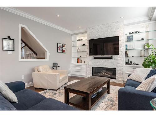 2124 Blackforest Crescent, Oakville, ON - Indoor Photo Showing Living Room With Fireplace