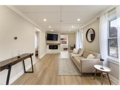 171 Britannia Avenue, Hamilton, ON - Indoor Photo Showing Living Room With Fireplace