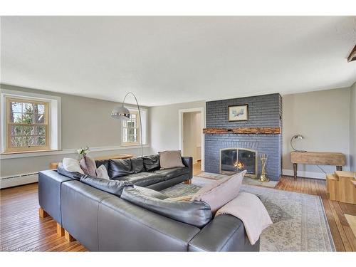 17 The Kirksway, Kitchener, ON - Indoor Photo Showing Living Room With Fireplace