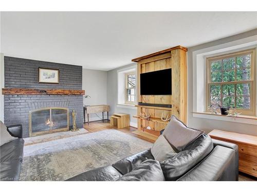 17 The Kirksway, Kitchener, ON - Indoor Photo Showing Living Room With Fireplace