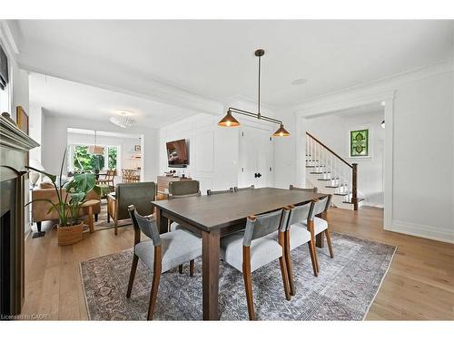112 Chedoke Avenue, Hamilton, ON - Indoor Photo Showing Dining Room With Fireplace