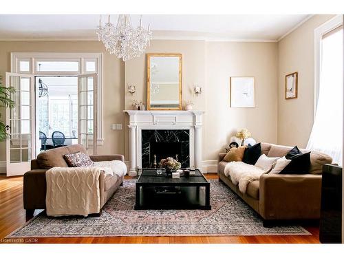 3 Turner Avenue, Hamilton, ON - Indoor Photo Showing Living Room With Fireplace
