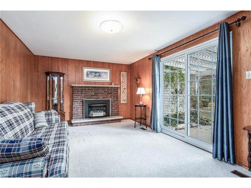 155 Shuh Avenue, Kitchener, ON - Indoor Photo Showing Living Room With Fireplace