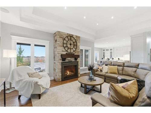 407 Mcbay Road, Brantford, ON - Indoor Photo Showing Living Room With Fireplace