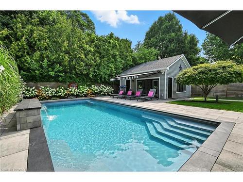 735 George Street, Burlington, ON - Outdoor With In Ground Pool With Deck Patio Veranda With Backyard