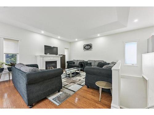 107 Deschene Avenue, Hamilton, ON - Indoor Photo Showing Living Room With Fireplace