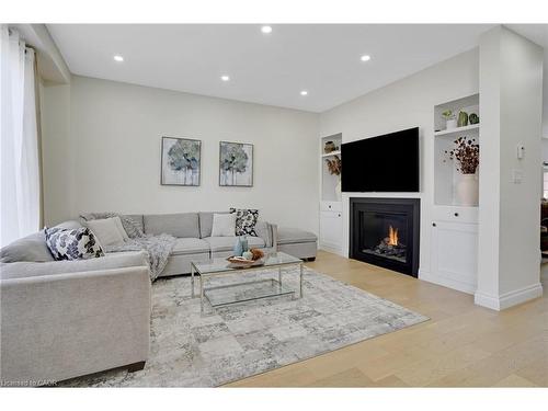 46 Stillwater Street, Kitchener, ON - Indoor Photo Showing Living Room With Fireplace