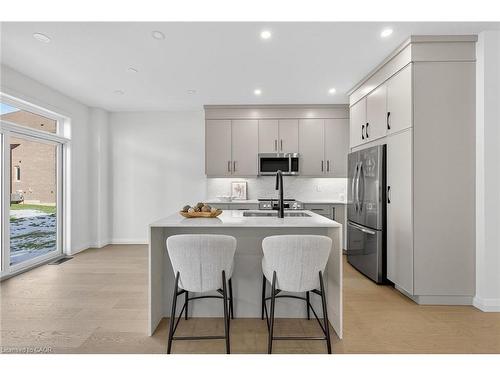 16 Sagewood Drive, Hamilton, ON - Indoor Photo Showing Kitchen With Stainless Steel Kitchen With Upgraded Kitchen