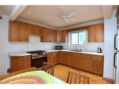 149 Ivon Avenue, Hamilton, ON - Indoor Photo Showing Kitchen With Double Sink