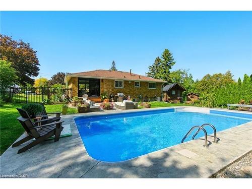 19 Wallace Place, Caledonia, ON - Outdoor With In Ground Pool With Backyard