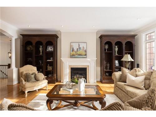 1285 Beaufort Drive, Burlington, ON - Indoor Photo Showing Living Room With Fireplace