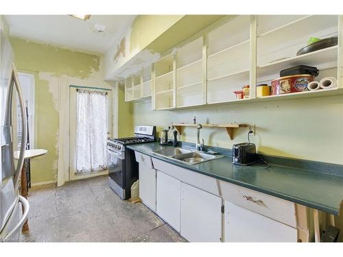 59 Francis Street, Hamilton, ON - Indoor Photo Showing Kitchen With Double Sink