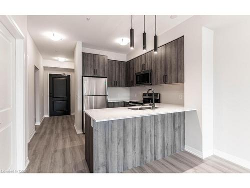 406-120 Springvalley Crescent, Hamilton, ON - Indoor Photo Showing Kitchen With Double Sink