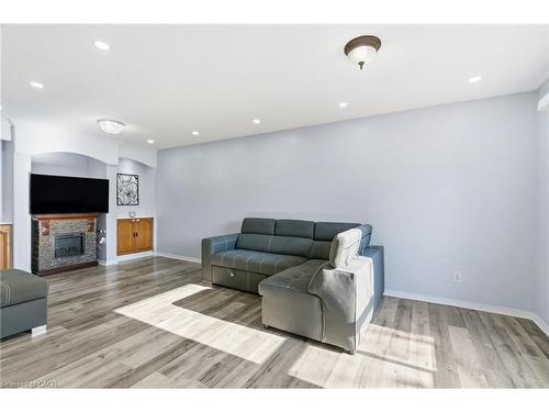 2 Racalmuto Street, Hamilton, ON - Indoor Photo Showing Living Room With Fireplace