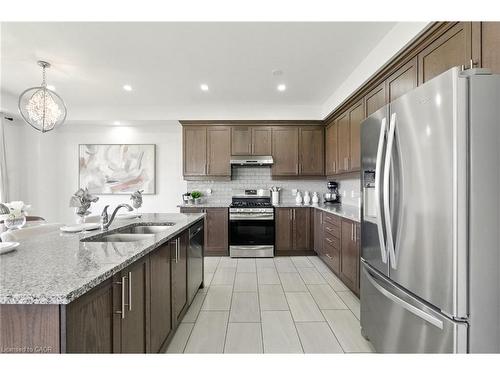 409 Freure Drive, Cambridge, ON - Indoor Photo Showing Kitchen With Stainless Steel Kitchen With Double Sink With Upgraded Kitchen