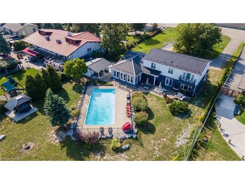 1073 N Service Road, Hamilton, ON - Outdoor With In Ground Pool With View