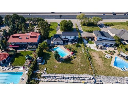 1073 N Service Road, Hamilton, ON - Outdoor With In Ground Pool With View