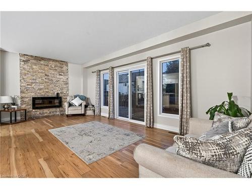 70 Cannes Street, Kitchener, ON - Indoor Photo Showing Living Room With Fireplace