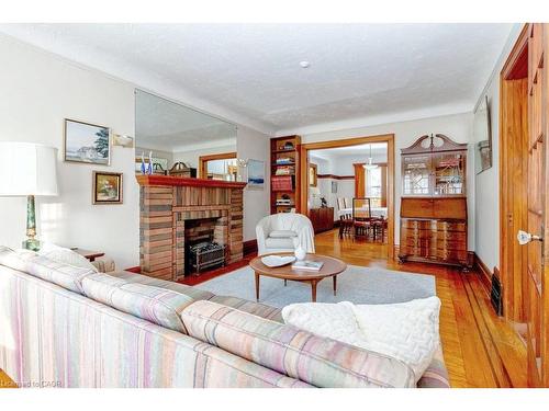 86 Dromore Crescent, Hamilton, ON - Indoor Photo Showing Living Room With Fireplace
