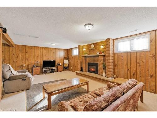 68 Hixon Road, Hamilton, ON - Indoor Photo Showing Living Room With Fireplace
